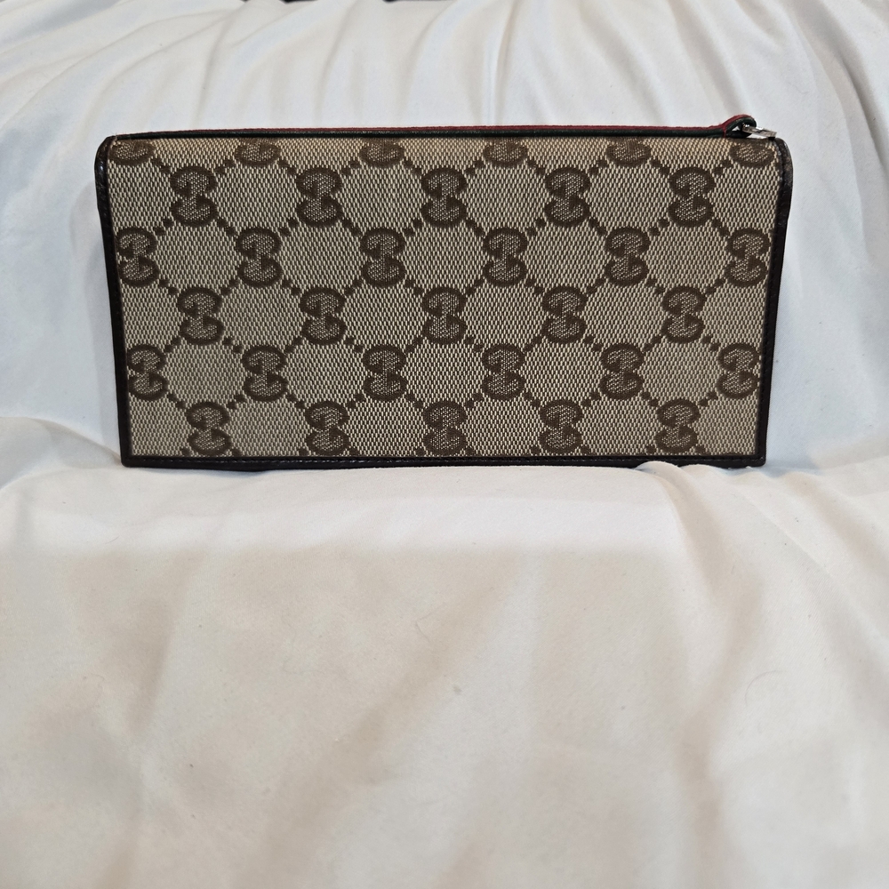 Gucci Brown Monogram Wallet With SG